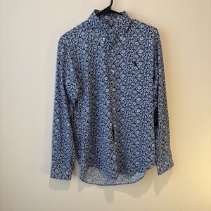 Polo Ralph Lauren Shirt Men's Small Blue Floral‎  AOP Performance Classic Fit